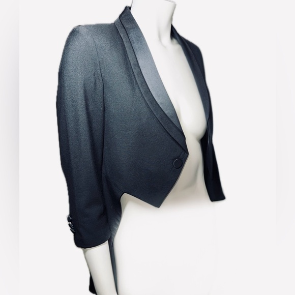 🧥🎩 OSCAR DE LA RENTA Formal Tailcoat Jacket | Made in USA | Late 80s, 00 Petite - Picture 6 of 11